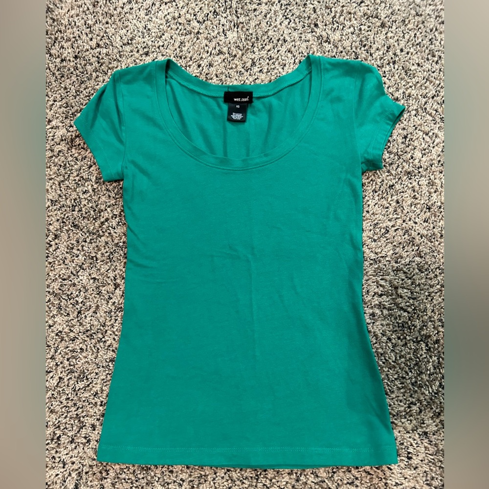Wet Seal Green Short Sleeve Tee- size XSmall!